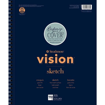Strathmore Vision Sketch Pad, 11 x 14 Inches, 50 lb, 110 Sheets
