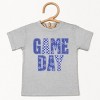 Game Day Blue Checkered - Kids Youth Short Sleeve Graphic T-Shirt and Toddler Short Sleeve Graphic T-Shirt - 2 of 3