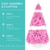 Best Choice Products Pre-Lit Pink Christmas Tree, Artificial Full Holiday Decoration w/ Branch Tips, Incandescent Lights - 4 of 4