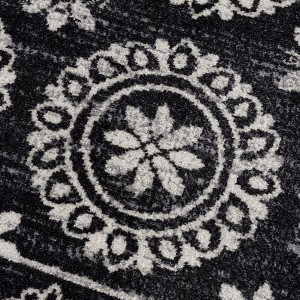 Hauteloom Kahraman Black & White Washable Rug - 1 of 4