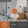 VAXCEL Orbit Brass and Oil Rubbed Bronze Industrial MCM Wall Sconce Light Clear Glass Globe - 2 of 4