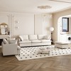 3-Piece Modular Chenille Upholstered Sofa Set with Single Sofa and Movable Ottoman - 4 of 4
