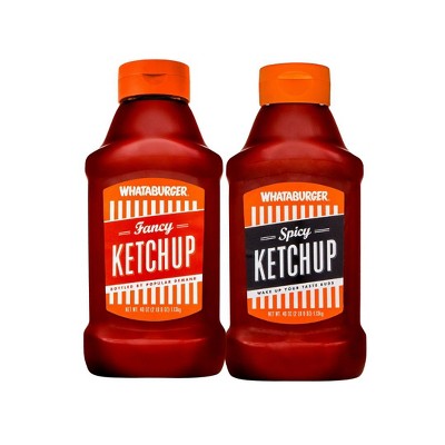 Whataburger Fancy Ketchup and Spicy Ketchup, 40oz (1 each)