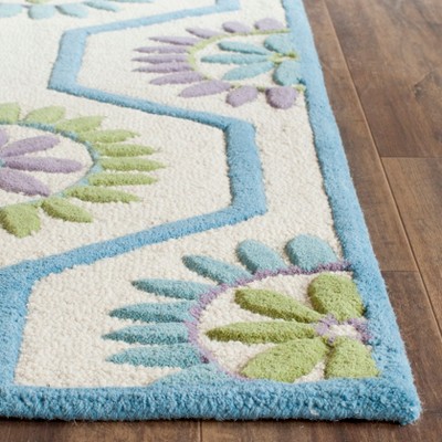 Ivory Hand-Tufted Wool Geometric Area Rug