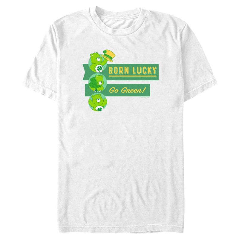 Men's Care Bears St. Patrick’s Day Born Lucky T-Shirt, 1 of 6