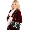 HalloweenCostumes.com  Women  Jolly Roger Pirate Purse, Black/White - 2 of 2