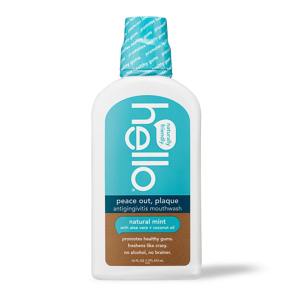 Photos - Toothpaste / Mouthwash hello Peace Out Plaque Alcohol-Free and Vegan Mouthwash- 16 fl oz