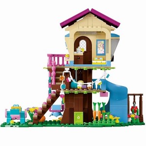 CUBIMANA 618Pcs Tree House Building Block Set, 3-Tier House Building Kit with Slide and Stickers for Kids Aged 6+ - 1 of 4
