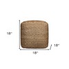 HomeRoots 18" Natural Jute Woven Blend Cube Pouf Ottoman - 3 of 4