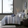 Gulches King/Cal King 6 Piece Reversible Jacquard Quilt Set with Throw Pillows Navy - 2 of 4