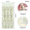 Unique Bargains Wedding Birthday Metallic Foil Fringe Table Skirts for Rectangle Tables - 2 of 4
