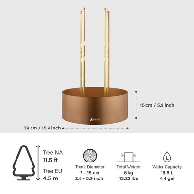 Gold Heavy-Duty Steel Christmas Tree Stand for Large Real Trees