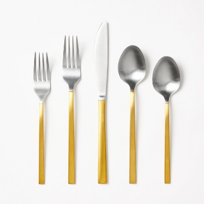 5pc Stainless Steel Silverware Set Black/gold - Opalhouse™ Designed With  Jungalow™ : Target