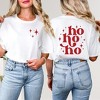Simply Sage Market Women's Whimsical Ho Ho Ho Front and Back Short Sleeve Graphic Tee - 2 of 4