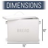 Nat & Jules Extra Large White 15 x 10 Metal Farmhouse Bread Box - Holds Two Full Loaves - 2 of 4