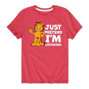 Boys' - Garfield - Pretend I'm Listening Short Sleeve Graphic T-Shirt - 1 of 4