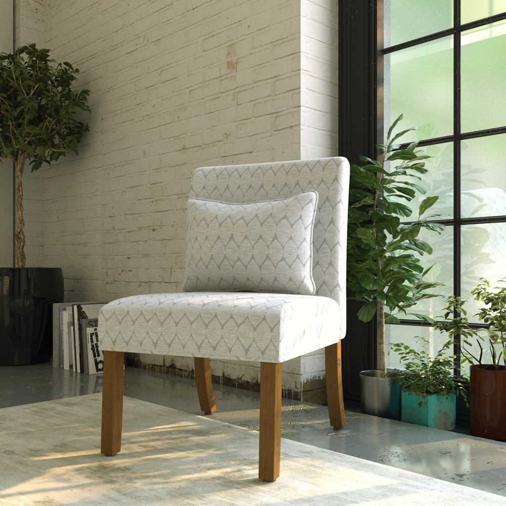 Photos - Chair Parker Accent  with Pillow - HomePop: Upholstered Side & Slipper Chai