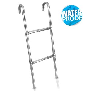SereneLife Outdoor Trampoline Access Safety Ladder - 2 Step Weather Resistant Galvanized Steel Trampoline Climbing Ladder - 1 of 4