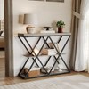 3-Tier Industrial Console Table w/ Metal Frame & Open Storage - Entryway Sofa Table for Hallway, Living Room - 2 of 4