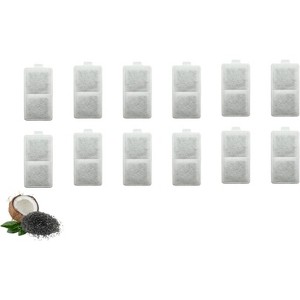 12 Packs Nispira Replacement Large Water Filter Compatible With Whisker City Automatic Pet Fountain For Cat Dog Size 5"L x 2.5"W - 1 of 4