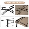 XINGHANZHENXUAN Gray Outdoor Grill Gazebo, Double-Tier Soft Top Canopy Shelter Tent for BBQ, Patio, and Garden Use - 4 of 4