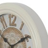 14"x14" Metal Fluted Frame Wall Clock White - Olivia & May: Silent, Farmhouse Style, Indoor Use - image 3 of 4