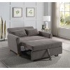 VYNXARIA Modern 54" Brown Corduroy Convertible Sleeper Loveseat,Sofa for Living Room - 4 of 4