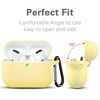 BONGEEK AirPods Pro Case Cover,Soft Silicone Protective Cases Cover Skin for Apple AirPod Pro 2 Charging Case Keychain Front LED Visible,Cream Yellow - 2 of 4