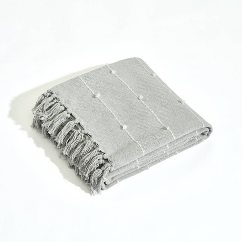 Light grey cotton discount throw