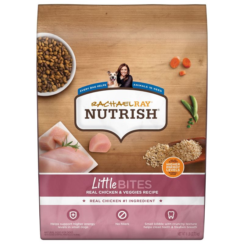 Rachael Ray Nutrish LittleBites Real Chicken & Vegetable Recipe Small Dogs Super Premium Dry Dog Food, 1 of 9