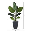 Nearly Natural 52-in Travelers Palm Artificial Tree in Slate Planter - 2 of 3