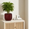 Wooakway 22" Dia Outdoor Indoor Ceramic Planter Pot Decorative Planter with Drainage Hole Patio Flower Pot - 2 of 4