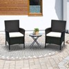 NicBex 2pc Outdoor Dining Chairs Modern PE Rattan Wicker Chairs with Cushions for Garden,Backyard,Black - 2 of 4