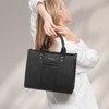 Generic Purse Leather Tote Bag Purse and Handbags, Satchel Shoulder Crossbody Black Top - 4 of 4