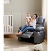 22'' Massage Recliner Chair – PU Leather Manual Recliner with Heat/Vibration , for Adults Living Room/Bedroom/Nursery - 2 of 4