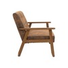 CAVINAS Modern Loveseat Sofa Upholstered Pu Leather 2-seat Couch with Wooden Leg for Apartment, Living Rooms - 3 of 4