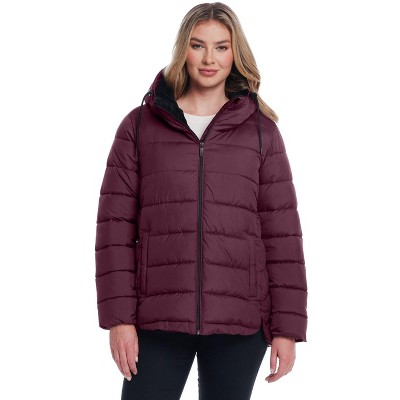 Weatherproof Women's Hooded Puffer With Cozy Pile