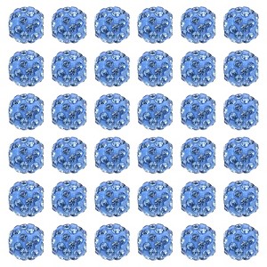 Unique Bargains Round Ball DIY Rhinestone Clay Beads for Jewelry Making 60 Pcs - 1 of 4