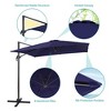 Sonkuki Outdoor 9x9 FT 240gsm Solution-Dyed Patio Cantilever Umbrella With Canopy - 4 of 4