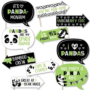 Big Dot of Happiness Funny Party Like a Panda Bear - Baby Shower or Birthday Party Photo Booth Props Kit - 10 Piece - 1 of 4