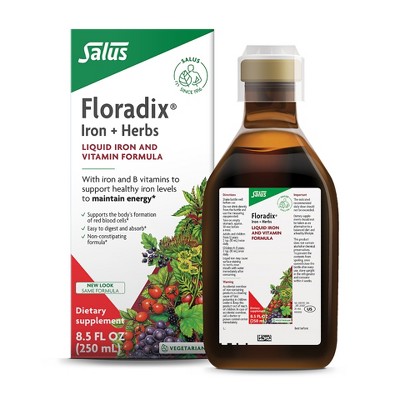 Floradix by Salus Iron & Herbs - Liquid Herbal Supplement for Energy Support* - Iron Supplement with Vitamin C & B Complex Vitamins