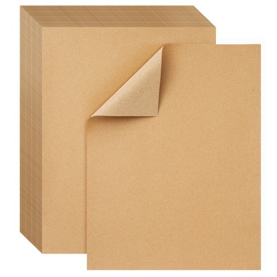 Bright Creations 200 Pack Brown Craft Paper for DIY Projects, Classroom, Letter Size Kraft Paper Material Sheets, 130gsm, 8.5 x 11 In
