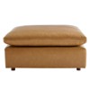 Commix Down Filled Overstuffed Vegan Leather Ottoman Tan - Modway: Modern Square Faux Upholstered, Wood Frame - image 2 of 4