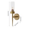 YIYIBYUS 1-Light Gold Modern Wall Sconce with Glass Shade for Bedroom Living Room - 4 of 4