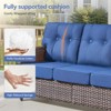 Buenhomino 3 Pieces Patio Furniture Sofa Set-Outdoor Wicker Patio Couch with Multifunctional Ottoman and All-Weather Patio Conversation Set - 2 of 4