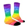 Rainbow Women Printed Crew Socks Funny Funky Socks Soft Polyester Novelty Gifts for Artists Men - 3 of 4