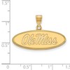 Black Bow Jewelry 14k Yellow Gold Plated Sterling Silver Mississippi Rebels NCAA Medium Pendant - 2 of 3