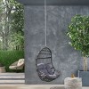 Coolbibila Indoor And Outdoor Rattan Wicker Hanging Chair,Patio Egg Shaped Swing Hanging Chair,No Stand With Tufted Cushions Hanging Chair - 2 of 4