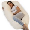 PharMeDoc Pregnancy Pillow, U-Shape Full Body Maternity Pillow - Organic Cotton Cover - 2 of 4