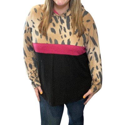 Women's Animal Print Hoodie - honeyme
